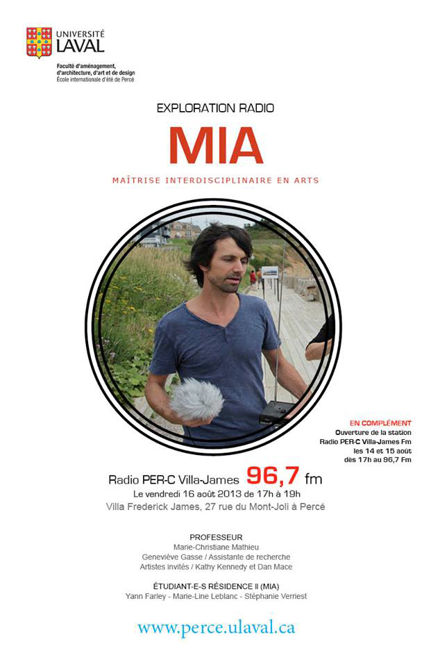 97,6 FM – Radio-Percé –  un séminaire en art radio -2013
